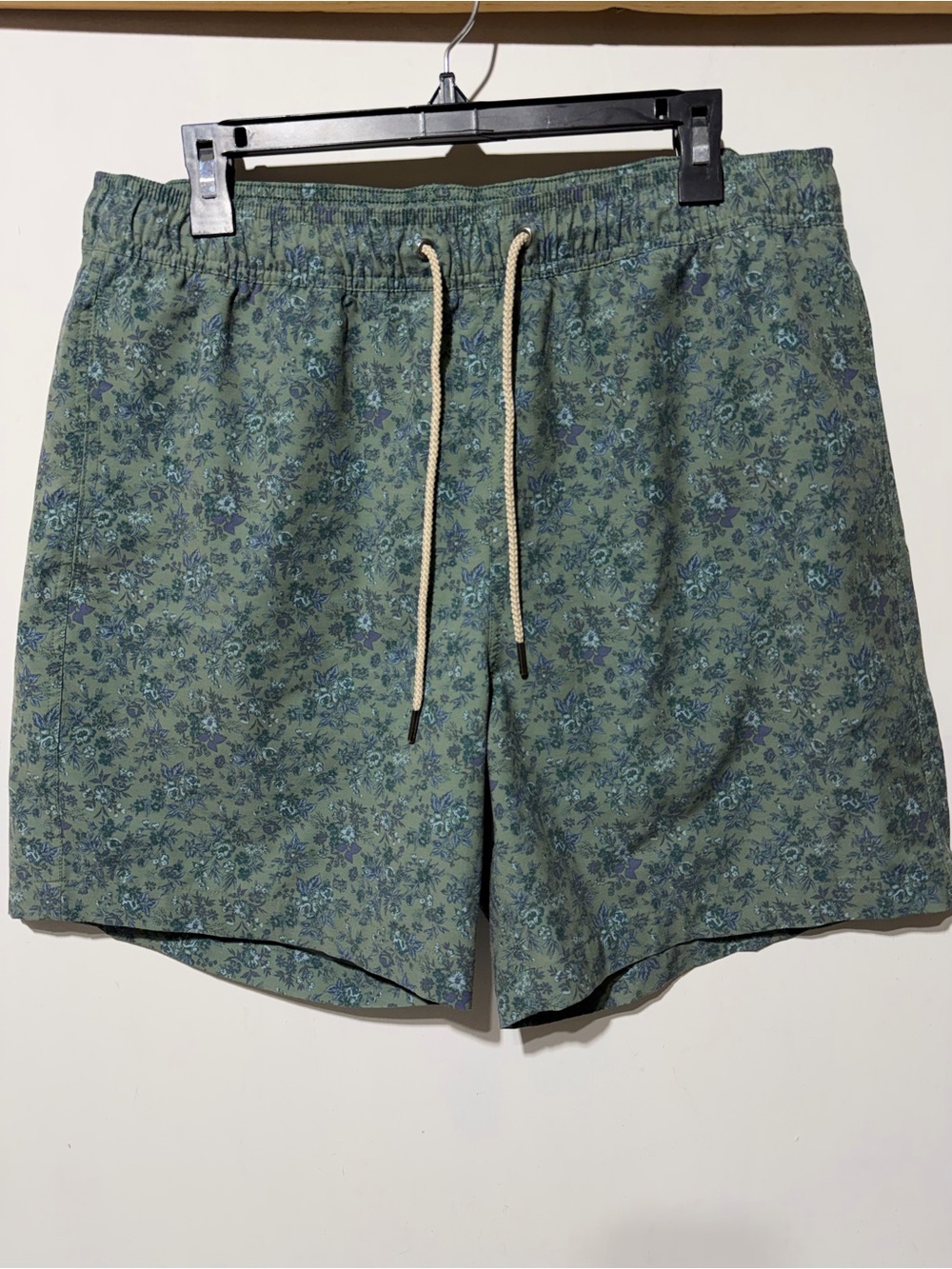 Fair Harbor Bayberry Mini Green Floral Mod Print Lined Shorts XXL